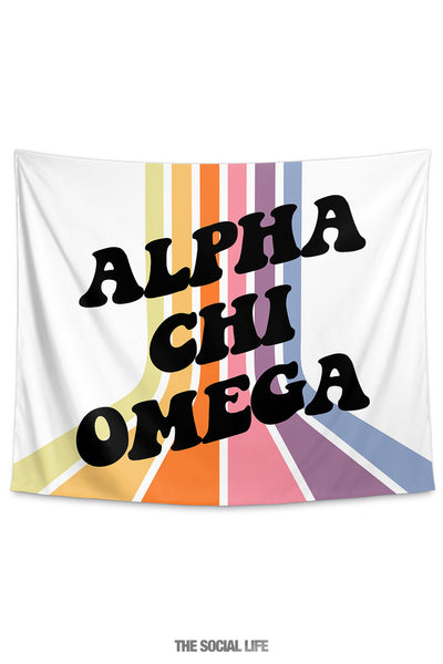 Alpha Chi Omega Vibes Tapestry