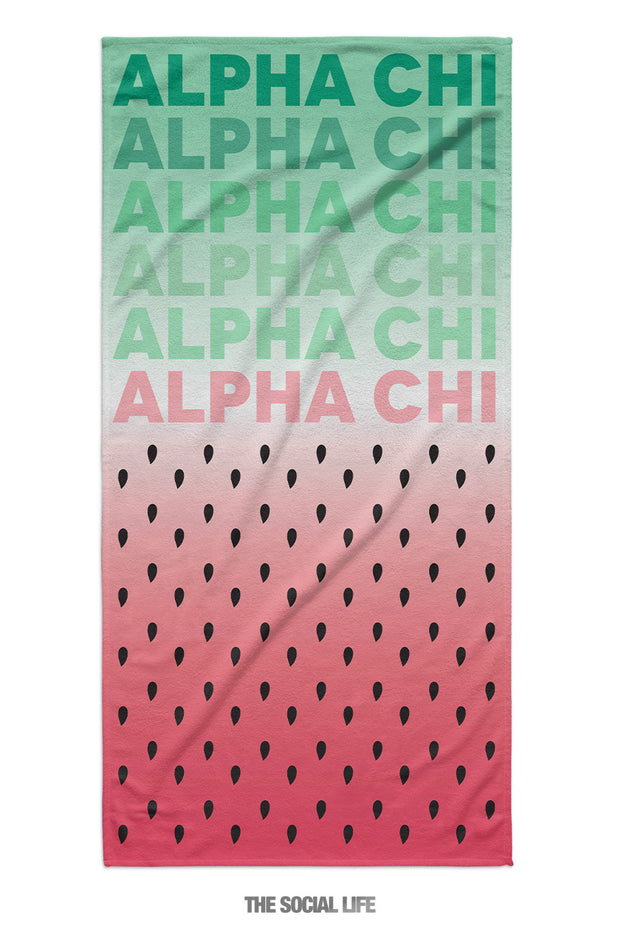 Alpha Chi Omega Watermelon Towel