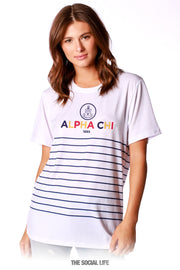 Alpha Chi Omega Sailor Striped Tee