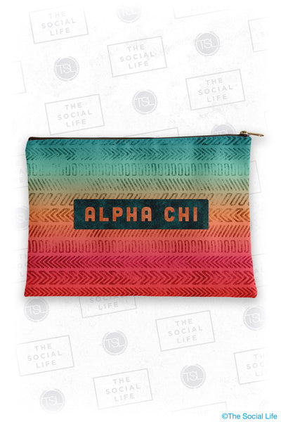 Alpha Chi Omega Tribal Cosmetic Bag