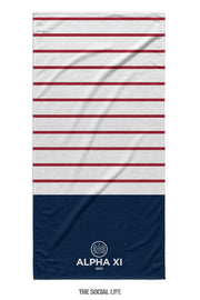 Alpha Xi Delta Sailor Striped Towel