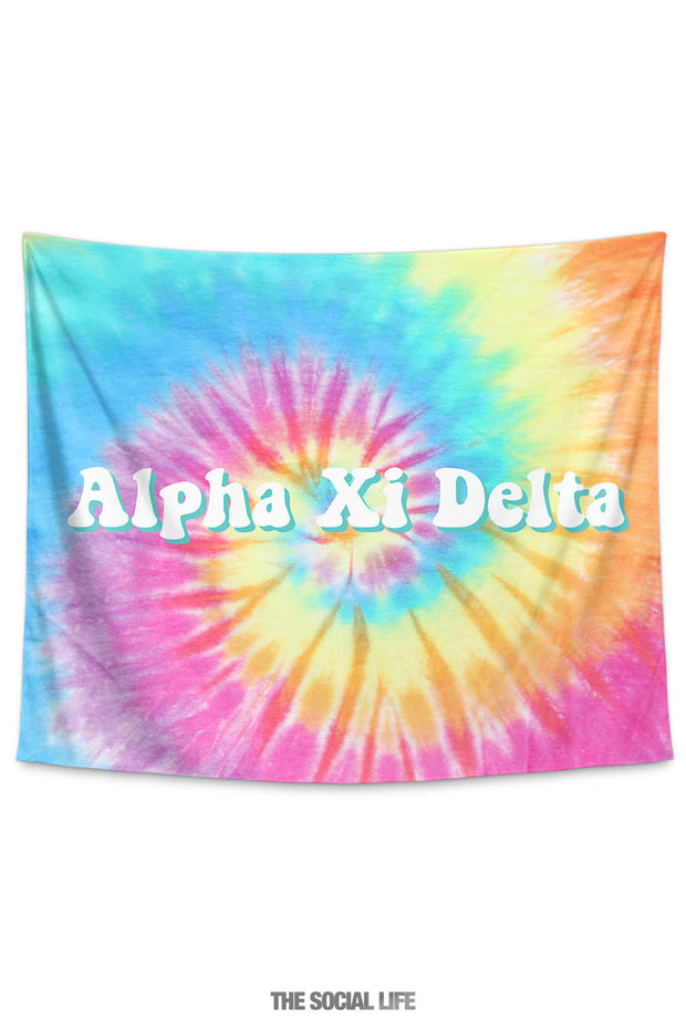 Alpha Xi Delta Tie Dye Tapestry