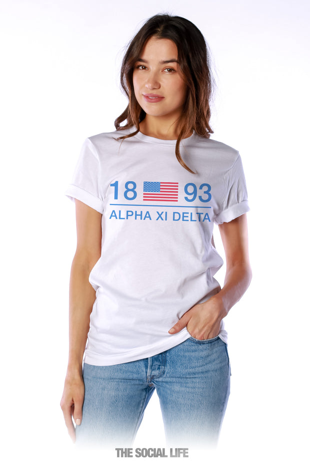 Alpha Xi Delta 1893 USA Tee