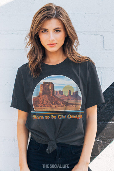 Chi Omega Born to Be Tee