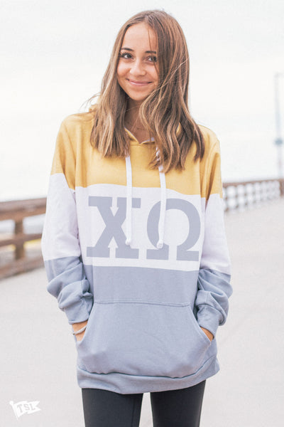 Chi Omega Colorblock Hoodie