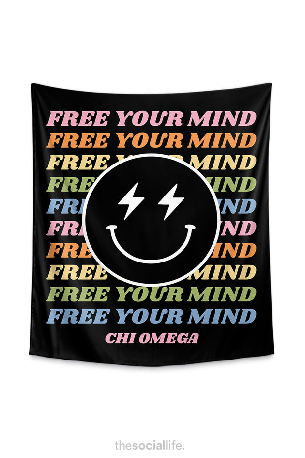 Chi Omega Free Your Mind Tapestry