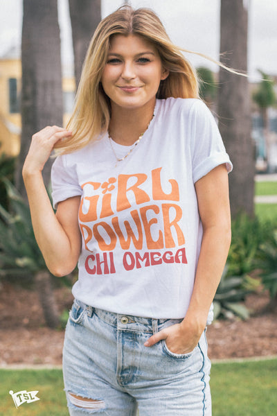 Chi Omega Groovy Girl Power Tee