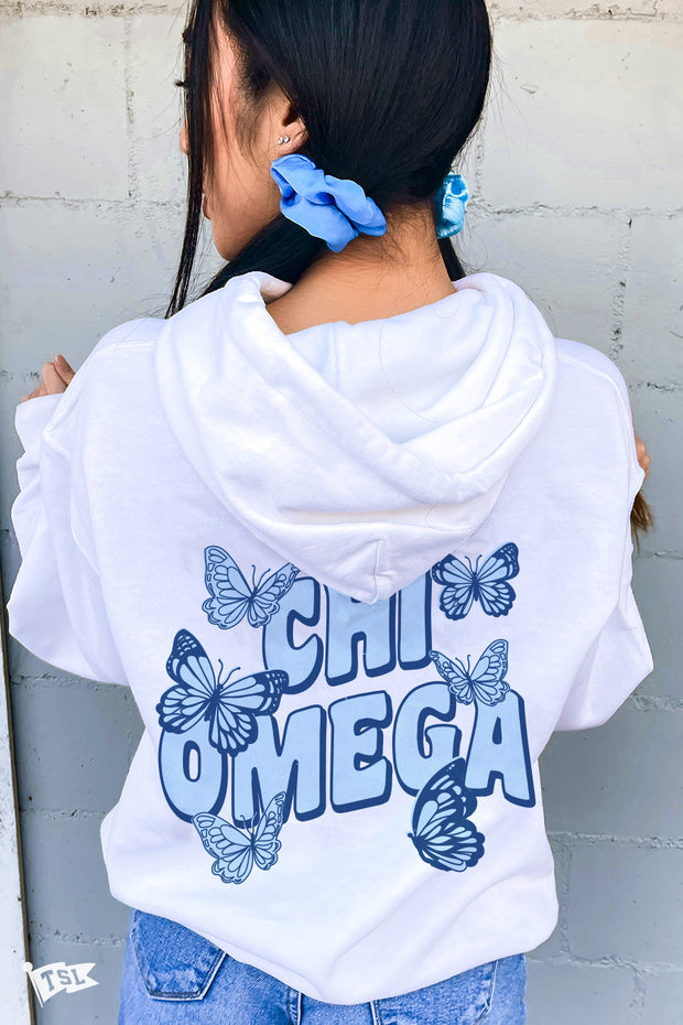 Chi Omega Groovy Butterfly Hoodie
