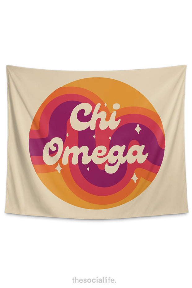 Chi Omega Radiate Tapestry
