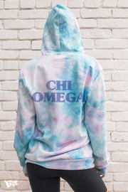 Chi Omega Digi-Tie Dye Hoodie