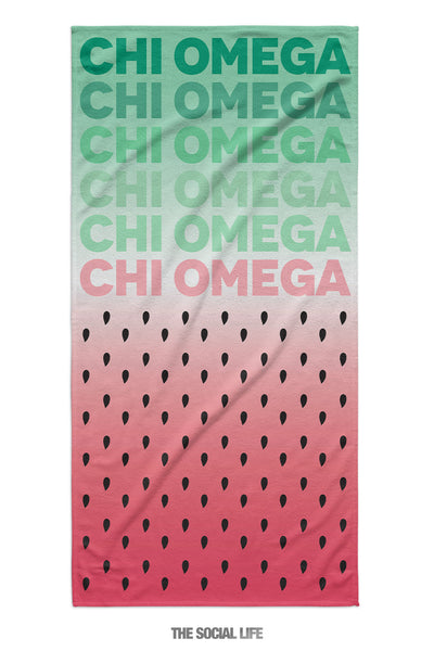 Chi Omega Watermelon Towel