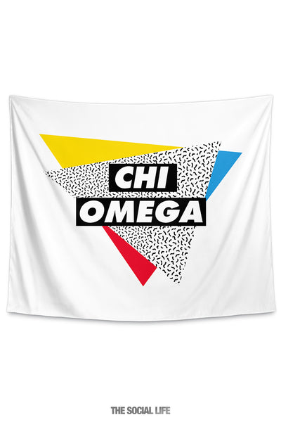 Chi Omega Graphy Tapestry