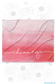 Chi Omega Ombre Velvet Plush Blanket