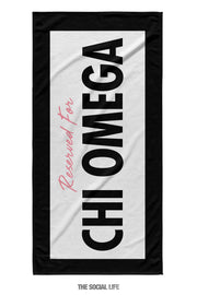 Chi Omega Reserved Towel