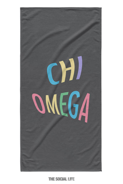 Chi Omega Turnt Towel