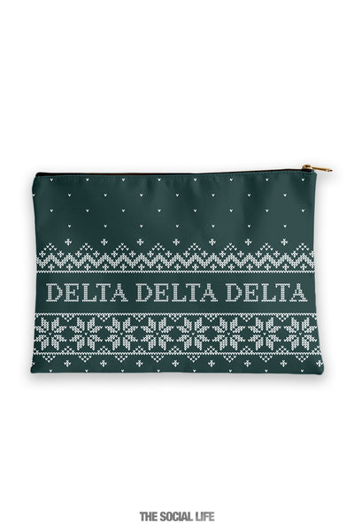 Delta Delta Delta Holiday Cosmetic Bag