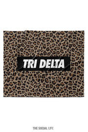 Delta Delta Delta Leopard Blanket