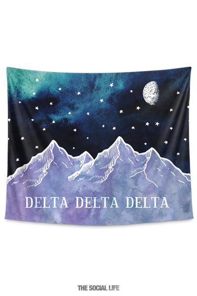 Delta Delta Delta Mountain Night Tapestry