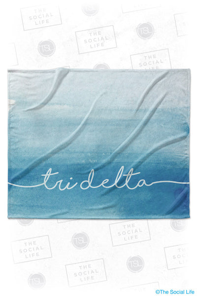 Delta Delta Delta Ombre Velvet Plush Blanket