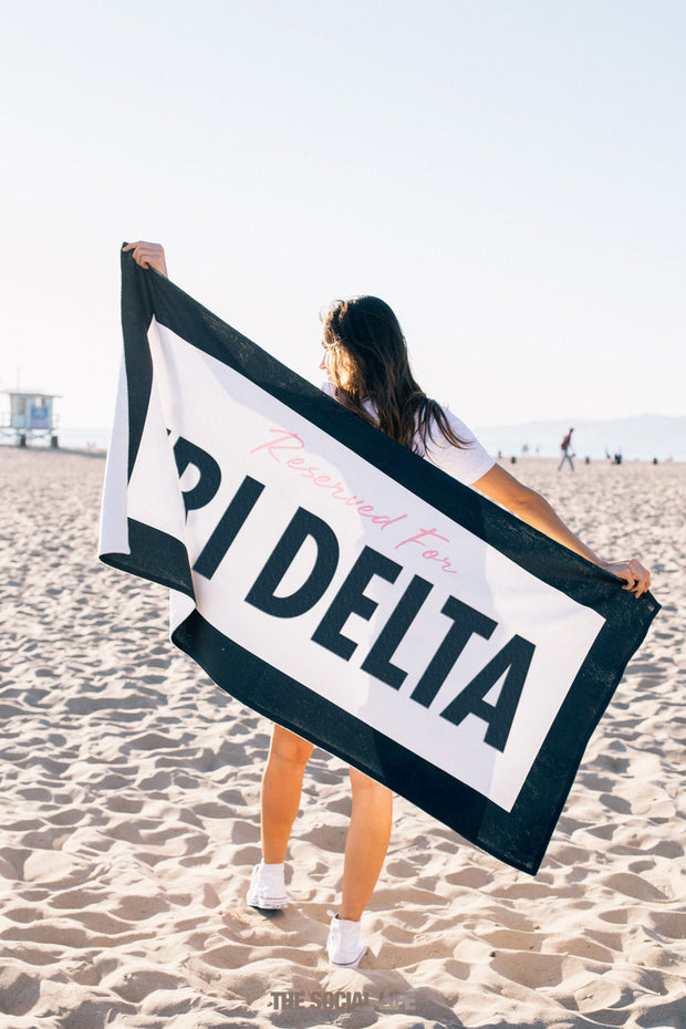 Delta Delta Delta Reserved Towel