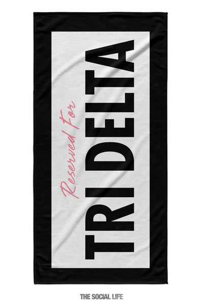 Delta Delta Delta Reserved Towel