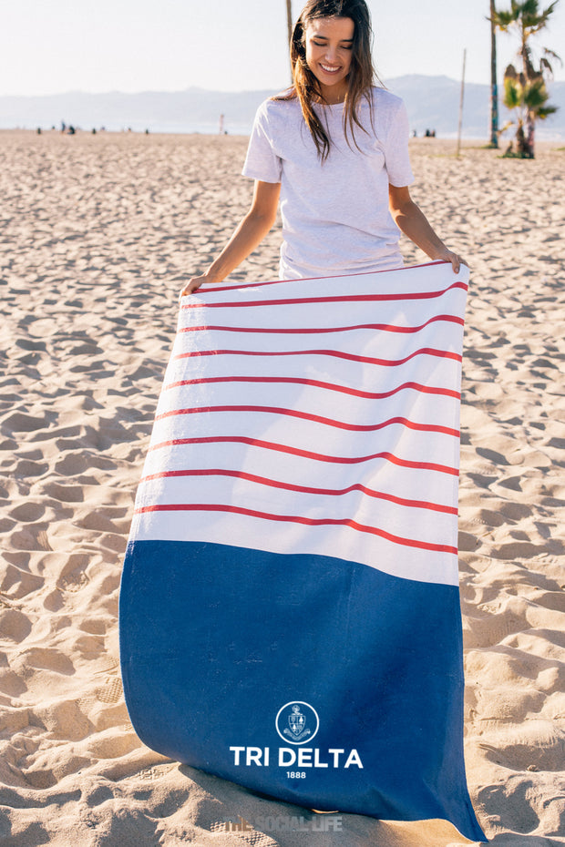 Delta Delta Delta Sailor Striped Towel