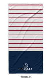 Delta Delta Delta Sailor Striped Towel