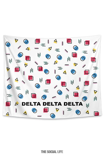 Delta Delta Delta Squigglies Tapestry