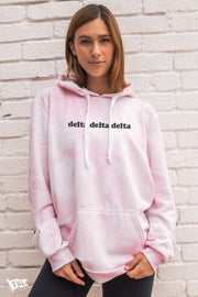 Delta Delta Delta Simple Digi-Tie Dye Hoodie