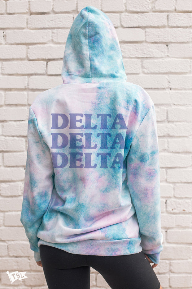 Delta Delta Delta Digi-Tie Dye Hoodie