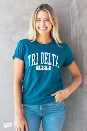 Delta Delta Delta Track Tee