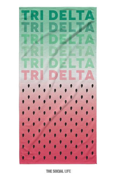 Delta Delta Delta Watermelon Towel