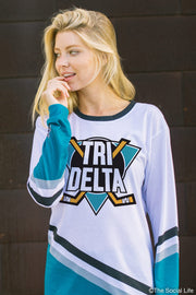Tri Delta Mighty Hockey Long Sleeve