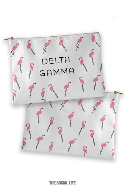 Delta Gamma Flamingo Cosmetic Bag