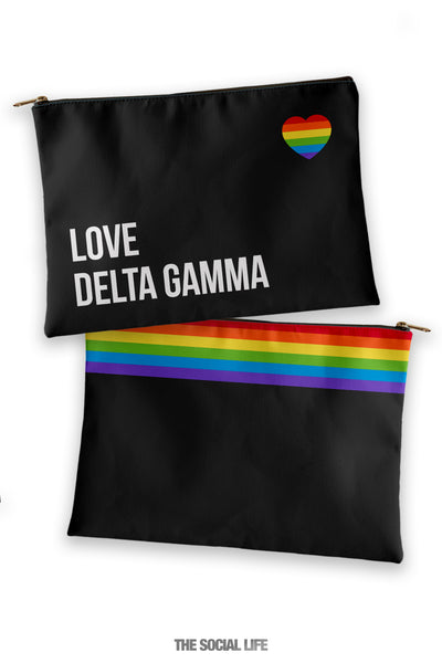 Delta Gamma Love Cosmetic Bag