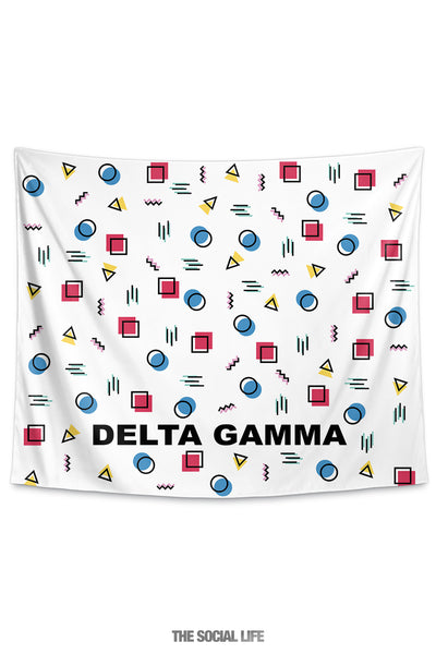 Delta Gamma Squigglies Tapestry
