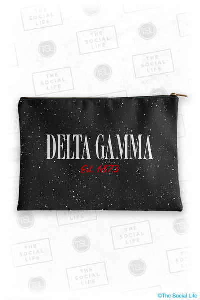 Delta Gamma Speckle Cosmetic Bag