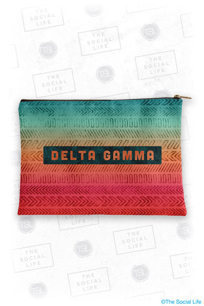 Delta Gamma Tribal Cosmetic Bag