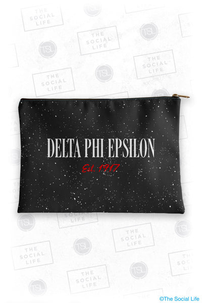 Delta Phi Epsilon Speckle Cosmetic Bag