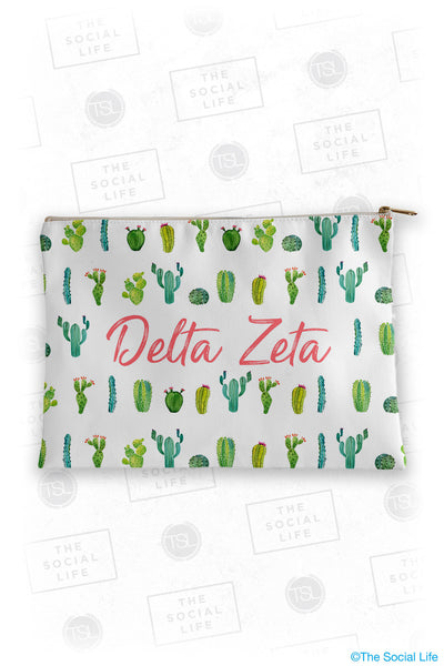 Delta Zeta Cacti Cosmetic Bag