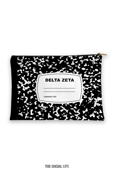 Delta Zeta Composition Cosmetic Bag