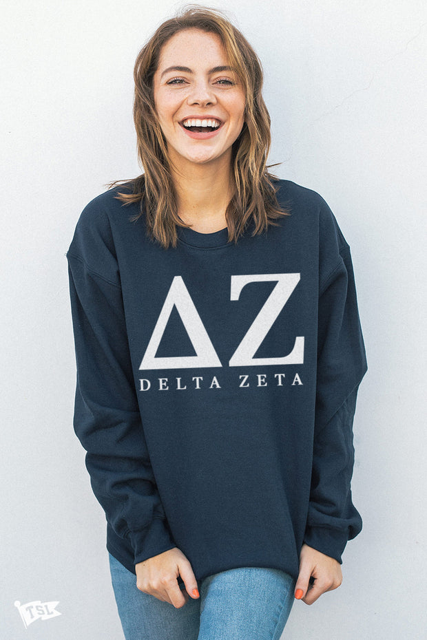 Delta Zeta Letters Crewneck