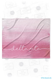 Delta Zeta Ombre Velvet Plush Blanket