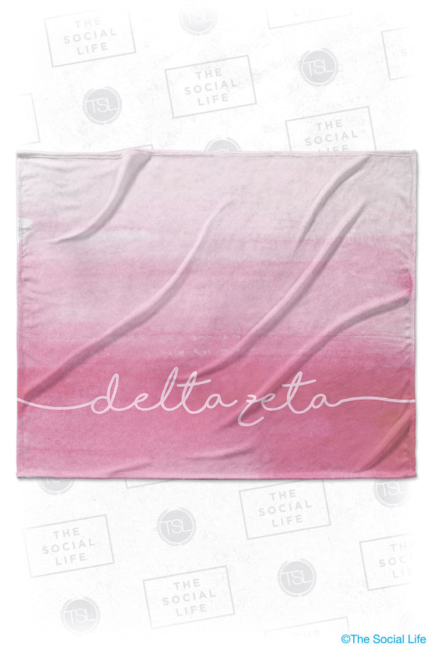 Delta Zeta Ombre Velvet Plush Blanket