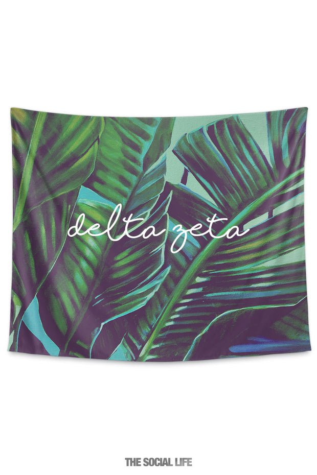 Delta Zeta Painted Palms Tapestry