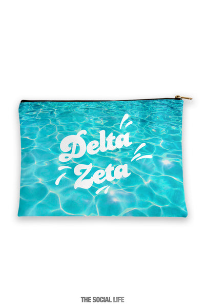 Delta Zeta Pool Water Cosmetic Bag
