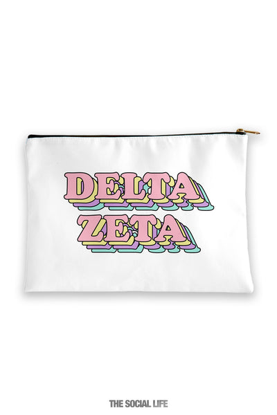 Delta Zeta Retro Cosmetic Bag