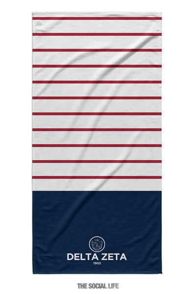 Delta Zeta Sailor Striped Towel