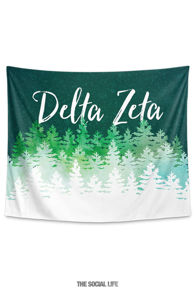 Delta Zeta Cascading Pines Tapestry
