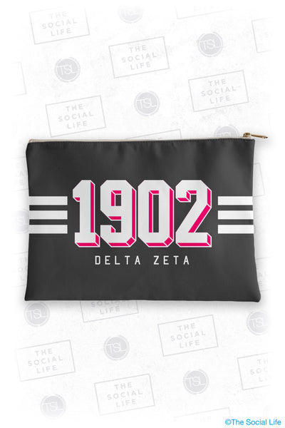 Delta Zeta Varsity Cosmetic Bag